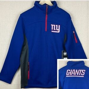 NFL NY Giants 1/4 Zip Waffle Sweatshirt Pullover Jacket NWT